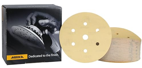 Mirka Gold Universal Sanding Paper Ø 150mm Grip 7-hole, grit P280, 100 pcs / For sanding plaster, filler, chipboard, wood, varnish