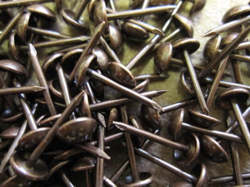 2000 Small 6mm Upholstery Nails Furniture Studs PINS Antique on Steel
