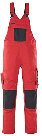 Mascot Latzhose Leipzig, 1 Stück, L82cm/C46, rot/schwarz, 12069203-0209-82C46