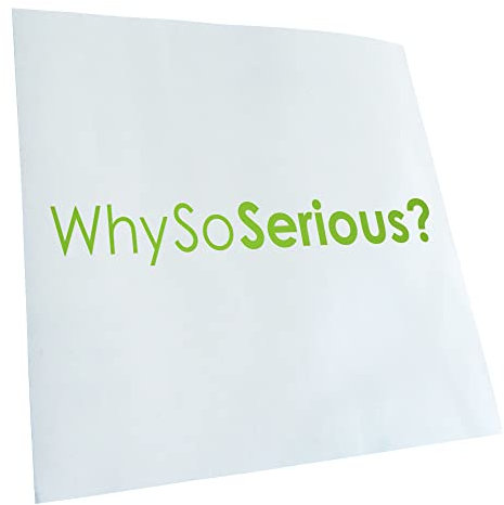 - Autoaufkleber - Why so serious? - Heckscheibe Auto Aufkleber wetterfest für Kfz LKW Mofa Truck - Sticker außen selbstklebend Tuning Zubehör für Fenster Fahrzeug Scheibe