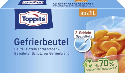 Toppits 4008871208040 Gefrierbeutel 1l VE40