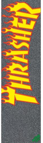 Mob Herren Griptape Thrasher Flame Logo Laser Cut - black , Größe:ONESIZE