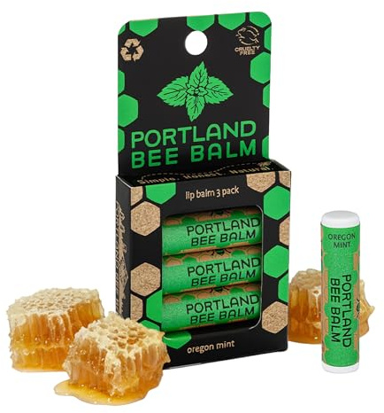 Portland Bee Balm Chapstick, Oregon Mint 3 Pack by Portland Bee Balm
