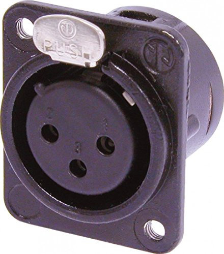 Neutrik NC3FDM3-L-BAG-1 3 Pole Female XLR Chassis Connector,