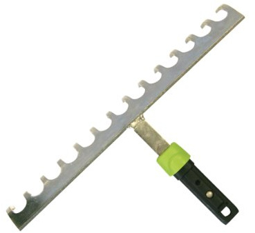 Xclou Garden Gartenrechen 12 Zinken Combi², Mehrfarbig, 16,5x7,6x29,7 cm