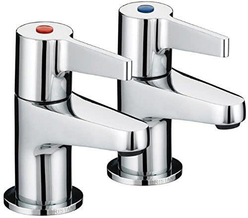 Bristan Design Utility Bathroom Taps, Chrome Pillar Bath taps | DUL 3/4 C, Modern design, Matching bathroom sink taps available, Lifetime Cover