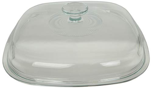 Corning Ware A-12-C Glasdeckel, quadratisch, transparent, 24 cm breit