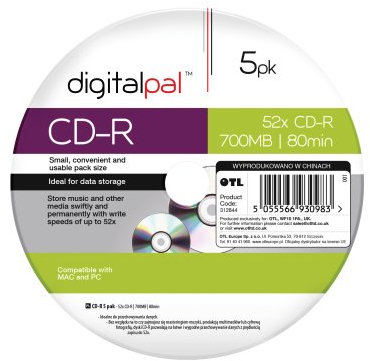 CD-R BLANK DISCS (PACK OF 5)