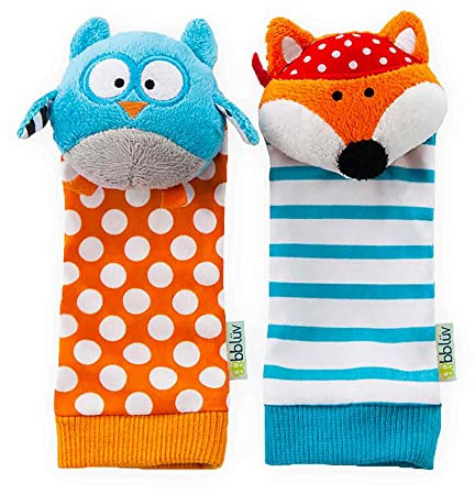 Bblüv Düo – Owl and Fox Rattle Socks 1 Unit 69 g