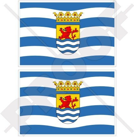 Vinyl-Aufkleber mit Zeeland-Flagge, Niederlande, 100 mm, 2 Stück
