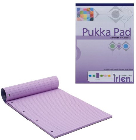 Pukka Dyslexia Pad A4 80gsm Ruled With Margin 100 Pages 50 Sheets - Color: Lavender