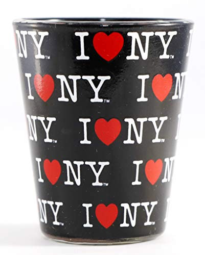 New York I Love NY Black Shot Glass by World By Shotglass