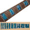 Inlaystickers Sticker Griffbrett Position Marker für Gitarren & Bass - LP SG Blocks - Abalone Blau, F-005BL-BL