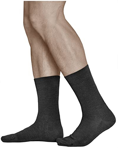 vitsocks Calcetines Hombre Invierno 80% LANA MERINO Finos (3 PARES) Vestir Ejecutivos Media Caña Calientes para Frío, negro, 39-41
