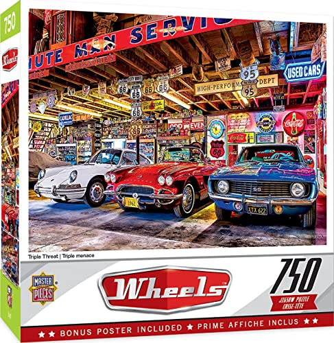 MasterPieces Wheels Puzzle Triple Threat, Featuring Art by Linda Berman, 750 Teile