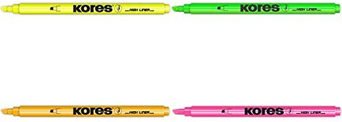 Kores TM36201 Textmarker-Pen, Keilspitze: 0,5-3,5 mm, gelb