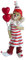 Unbekannt Niedliche Dekofigur ~ Clown rot-weiß mit Partyhut & Ringelhemd ~ Karneval Köln Harlekin Deko Figur