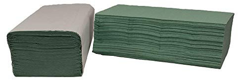 2WORK 2W70105 HIG136 I-Falz Papiertuch, 1-lagig, 242 x 222 mm, grün (3600 Stück)