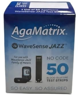 WaveSense JAZZ Test Strips - 50 Pack by AgaMatrix