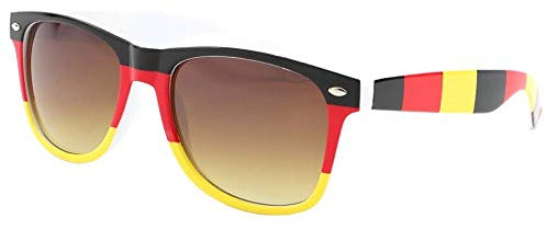 Eye Wear Sonnenbrille Deutschland Schwarz Rot Gelb – Größe: Einheitsgröße – Farbe: Schwarz – Unisex