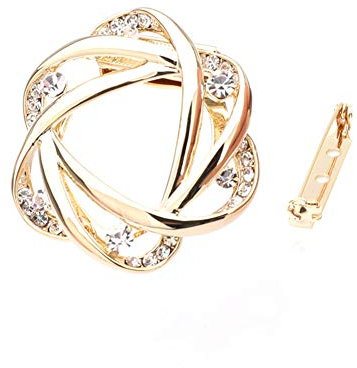 Fajewellery Schal Schmuck Camellia Blumen Perle Rhinestone Schal Clips Ringe Brosche für Damen