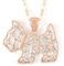 Collar 'Corazón', adornado con deslumbrantes cristales de Swarovski®, color: oro rosa