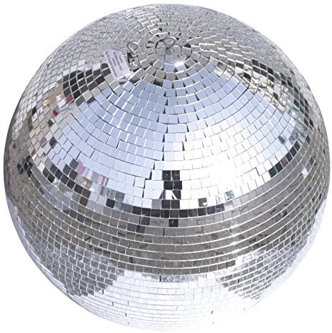 EUROLITE Spiegelkugel silber (40 cm) | Sicherheits-Spiegelkugel mit zweiter Öse