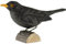 WILDLIFEGARDEN Wildlife Garden WG411 DecoBird Amsel - Handgeschnitzter Dekorative Vogel aus Holz - Mittelgroße Europäische Vögel