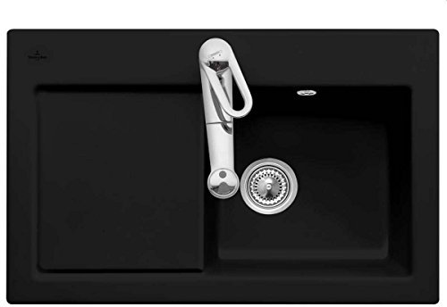 Villeroy & Boch Subway 45 flat - 6714 1F S5 Ebony Keramik Spüle Spültisch Küche