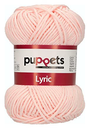Puppets Lyric Stärke 8 4572008-05007 rosa Häkelgarn, 100 % Baumwolle