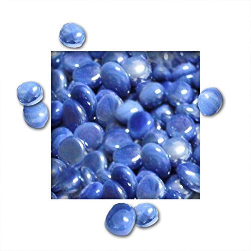 Kieskönig 1 kg Glasnuggets 12/20 mm Deko Steine Glassteine Mosaiksteine Top Qualität Blau opak