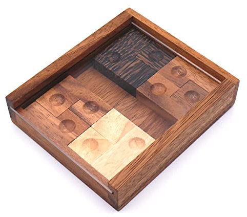 ROMBOL Platzwechsel - sehr anspruchsvolles Schiebepuzzle aus Holz