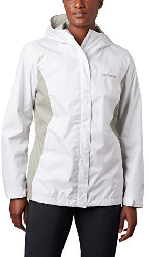 Columbia Damen Arcadia Ii Jacket Regenjacke, Weiß/Flintgrau, L