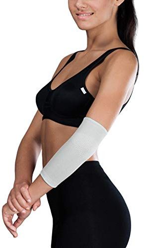 LOREY Hochwertige Ellenbogenbandage, Golfarmbandage EL17001 aus latexfreiem 3D-Gestrick Größe S