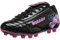 Vizari Retro Hearts FG Zapato de fútbol Zapatillas para Niñas, Negro, rosado y azul, 21.0 cm