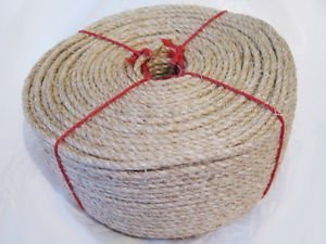 Secure Fix Direct 24 mm X 220 Metre ( 720 Foot ) Natural Sisal Sail Yachting Rope Coil - Decking