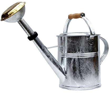Garten von Ehren Feuerverzinkte Gießkanne Logo 5 Liter Zink