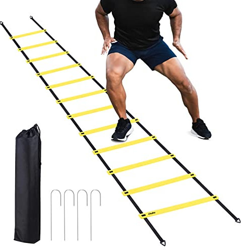 Ohuhu Agility Ladder Football Training Equipment Kids, Football Ladder Training for Youth, Speed Ladder, Workout Ladder, Exercise Ladder for Football, Rugby, Tennis, Basketball Practice
