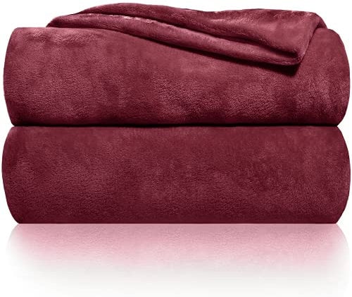 Gräfenstayn® Kuscheldecke flauschig & super weich - hochwertige Fleecedecke auch als Wohndecke, Tagesdecke, Sofadecke & Wohnzimmer geeignet - Überwurf Decke Sofa & Couch (Bordeaux, 240x220 cm)