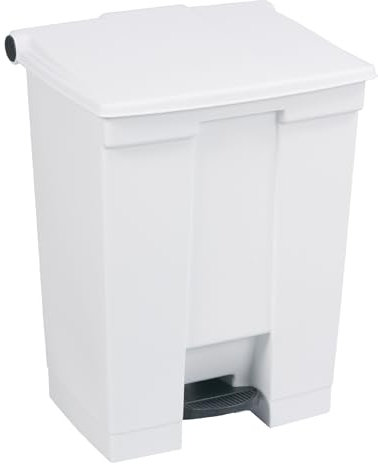 Rubbermaid Commercial 12 gal 68.1 Litre HDPE Step On Trash Can - White
