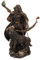 braunen Finish nordischen Mythologie Göttin Skadi Viking Statue Figur Skulptur