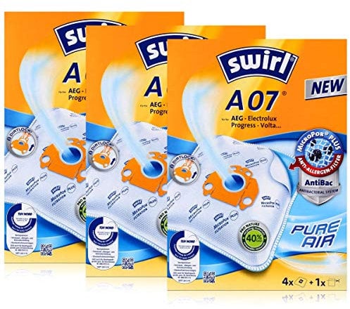 12 Original SWIRL A07 Staubsaugerbeutel für AEG-Electrolux Vampyr ACE 4120