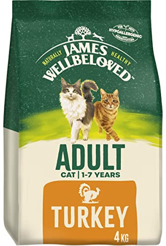 James Wellbeloved Adult Turkey 4 kg Bag, Hypoallergenic Dry Cat Food