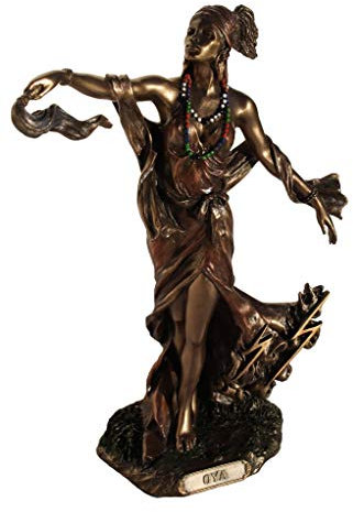 Unicorn Bronze Finish oyá Göttin Orisha Afrikanische Statue Yoruba Santeria