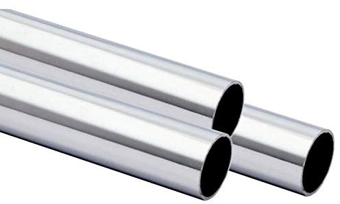 Tube soudé en acier inoxydable 42,4 x 2 mm, poli grain 240, de 100 - 3 000 mm à 3 mètres maximum, 1.4301, argent