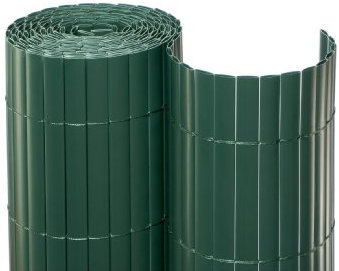 NOOR PVC Sichtschutzmatte - wetterfester Sichtschutzzaun für Balkon, Terrasse und Garten - stabile Balkonverkleidung als Sichtschutz - einfache Montage der Zaunblende - Grün 160 cm x 3 m