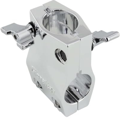 Gibraltar 1.5 Chrome Drum Rack T Clamp, Two-Piece Shell Design for 90-Degree Rack Bar Connection, Rock-Solid T-Leg Assembly Support for Drum Hardware Systems (SC-GRSCTL)