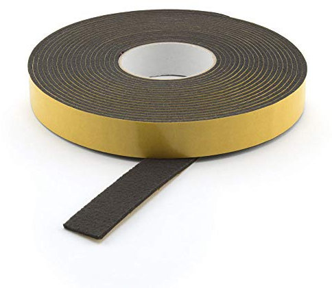 GleitGut Filzband selbstklebend schwarz Filzklebeband Meterware 5 Meter Filzstärke:3 mm (Breite 25 mm)