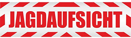 INDIGOS UG - Magnetschild Auto Jagdaufsicht mit Rahmen 45 x 12 cm - Magnetfolie LKW Truck Transporter Baustellenfahrzeug Firmenwagen - flexibel abnehmbar, wetterfest & wiederverwendbar