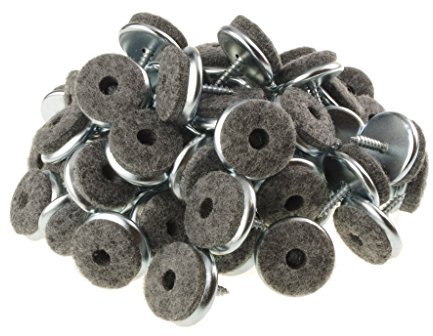 Filzgleiter aus Metall zum Schrauben Ø 28 mm, 100 Stück